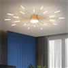 GaoHX Plafoniera Moderna, Fuochi D'artificio Lampadario, Lampada da soffitto Creativa Camera Da Letto, Lampada A Sospensione LED, Lampada Per Soggiorno, Sala da pranzo, Cucina, Corridoio(Gold,20+1 Lights)