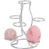 NBEADS Supporti per Sfere di Cristallo, Espositore per 7 uova Espositore Multisfera In Ferro Platino per Sfera di Cristallo Sfera Globo Decorazione per Ufficio Domestico