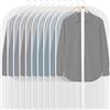 EASYKEENECOM 10 PCS Custodia Porta Abiti, 60×100CM Copriabiti Antipolvere Trasparenti, Buste per Abiti, Copertura Vestiti con Cerniera, Custodie Copri Abiti per Smoking, Giacca, Camicie, Gonne