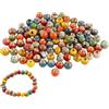 Rairsky 100 Pcs Colorate Ceramica Perle, 10 mm Perline Rotonde in Ceramica con Foro | Perle per Collane Fai Da Te, Bulk Perline Rotonde Artigianali, Perles in Porcellana per Braccialetti, Collane, Gioielli