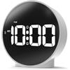 Cormyvo Sveglia Digitale, Sveglia da Comodino con Display LED HD | Sveglia a Batteria / da Rete, Sveglia per Camera da Letto / Soggiorno / Ufficio, 4 Livelli di Luminosità, Doppio Allarme