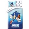 Halantex SONIC SOCCER - Set Letto Copripiumino 140x200cm con federa 70x90cm - 100% Poliestere Multicolore