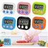 WIYETY Cronometro magnetico: timer digitale da cucina con orologio con grande display LCD muto per cucine, uffici, sport (batterie non incluse) (6)