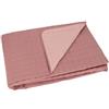 Gabel TRAPUNTINO COPRILETTO TRAPUNTATO TINTA UNITA LETTO MATRIMONIALE LINEA CHROMO DOUBLE FACE (Rosé)