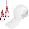 WLLHYF Strisce pretagliate in finta pelliccia, 5,1 x 152,4 cm, a pelo lungo, pre-tagliate, morbide e soffici, per fai da te, costumi cosplay, decorazioni, barba gnomo e capelli di Babbo Natale (bianco