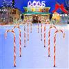 LICHENGTAI 10 Pezzi Candy Cane Pathway Luci, Candy Cane Lights Decorazioni LED Yard Prato Markers Marcatori di Percorso di Caramelle allaperto Luci Natalizie per Esterni, Luci Decorazione di Natale