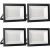 loyal 4 Pezzi 50W Faretto LED da Esterno 5000LM Super Luminosa Bianco Freddo 6000K Fari LED Lampada, Impermeabile IP65 Proiettore Faro, Luce di Sicurezza per Giardino Corridoio Piazza Cortile Garage
