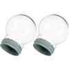 Healeved 2 Pezzi Globo di Neve Fai da Te in Vetro 65mm, Decorazione Rotonda | Trasparenza Elevata, Chiusura in Gomma Resistente, Uso Versatile per Natale e Lavoretti Creativi