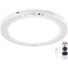Luminea Lampada LED da soffitto e da parete con sensore di movimento, batteria ricaricabile, telecomando, 350 lm, bianca