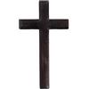 Anwangda Croce in legno, da parete, in rovere massiccio, da appendere, decorazione da parete, regalo per cresima, nascita, comunione, battesimo, pittura, decorazione (nero)