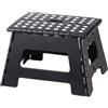 PEARL Sgabello pieghevole per bambini e adulti, 22 cm, nero, fino a 150 kg