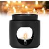 FARYODI Lampada per oli essenziali, lampada in ceramica con portacandele, lampada aromatica con cucchiaio per candele, lampada aromatica per lumini da tè brucia incenso, per cera profumata e olio profumato