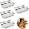 Rainway 4 scatole per salumi per conservare i salumi | Organizzatore per salumi in acciaio inox, contenitori per alimenti, 20 x 25,5 x 5,5 cm