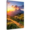 Feeby Stampe Da Parete - Quadri Soggiorno - Montagne al tramonto - 70x100 cm - Decorazioni Camera Da Letto