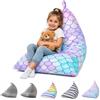 BOYIFEIJIE Pouf per bambini, per riporre peluche, senza imbottitura, grande contenitore per peluche, coperte e vestiti, morbido pouf per la casa