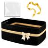 Bcuuozeeing Cesto portaoggetti intrecciato, 34,5 x 25,5 x 15 cm, cestino in tessuto con maniglie, cestino regalo vuoto, in cotone, organizer per asciugamani, per bagno, camera da letto, cameretta dei bambini