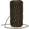 KINGLAKE Spago in cotone nero con filo dorato, 100 m, in cotone metallizzato glitterato, per confezioni regalo, artigianato, decorazioni natalizie, giardinaggio