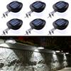 GVOREE Grondaie per esterni, luci solari da giardino, per esterni, IP55, impermeabile, 100 lm, per recinzioni, patio, marciapiedi, cortile, garage, eave, 6 pezzi luce bianca