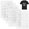 MNYXIS 5 Fogli Lettere e Numeri termoadesivi per Abbigliamento, adesive per Tessuto, Toppe termoadesivi, Tessuti da Stirare, Lettere con Alfabeto A-Z e Numeri 0-9, Lettere in Vinile, Alfabeto per Tessuti