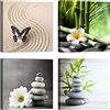 LuxHomeDecor Quadri centro estetico Spa Benessere zen 4 pezzi 30x30 cm Stampa su Tela con Telaio in Legno Arredamento Arte Arredo