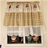 A.Monamour Tenda Corta per Finestra Piccola Cotone a Quadri Giallo Country con Balza in Pizzo di Tulle Bianco Tendina Tenda da Cucina Bistrot Caffè Mezza Tenda Mantovana Tenda a Vetro Tenda Porta