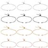 SOFPLATE 1 Scatola 12 Pezzi 4 Colori Bracciale con Cursore Catena Braccialetti con Cursore Regolabile Estremità con Perline Catene con Strass Bracciale con Cursore In Ottone Accessori per Creazione di