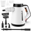 Fippesax Pulitore a vapore manuale, 400 ml, pulitore a vapore multiuso con 9 accessori, pulitore a vapore senza sostanze chimiche per uso domestico, pulizia di pavimenti, piastrelle, finestre, divani