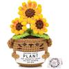 Aloskart Girasoli all'Uncinetto - Regalo Mamma Compleanno, Portafortuna | Mai appassiti, Senza Acqua. Regalo Mamma Compleanno, Sorella, Amica. Mini Fiori In Vaso Con Card, Pronti Per Scrivania O Casa