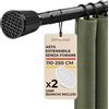 Zenacasa - Bastone Tenda a Pressione Estensibile 110-250 cm Nero | Senza forare · Estensibile 70-350 cm · Fino a 35 kg · Senza attrezzi · Montaggio in 2 min · 3 colori