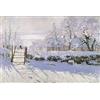 PMEFGJDPE Famoso Poster Murale Poster Parete Quadri La Pie de Claude Monet per la Decorazione Domestica dell'ufficio 60x90cm