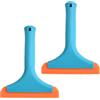 Godneei 2 Pezzi Tergivetro in Silicone, Tergivetro Doccia, Accessori per il Bagno,Spazzola per Vetri, Tergipavimento Multiuso per Specchio,Bagno,Finestra,Pavimento, Blu, 19 X15 X 3 cm