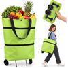Vihrtfy Carrello Spesa 2 in 1, Borsa Pieghevole con Ruote, Portaspesa | Da portare o trascinare: Con manici e tracolla, ideale per spesa, mercato, viaggi e uso quotidiano.
