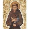 F.LLI BONELLA Fratelli Bonella | Quadro In Legno Sagomato Stile Vintage di San Francesco del Cimabue f.to 10,7x13,3 cm | Made in Italy
