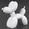 Notakia Statua decorativa creativa a forma di cane con palloncino bianco, decorazione per soggiorno e scrivania, fatta a mano, moderna, piccola statua animale da mensola, ornamento per la casa (Grande