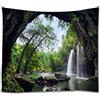 A.Monamour Arazzo da Parete Grande Mandala Parchi Nazionali Della Thailandia Verde Foresta Alberi Montagna Grotta Fiume Natura Paesaggio Telo Tessuto Tenda Tovaglia Arazzi Murale Decorazione