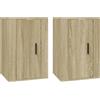vidaXL Mobili Porta TV a Parete 2 pz Rovere Sonoma 40x34,5x60 cm