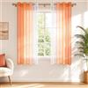 MRTREES Tende Trasparenti Arancione Sfumate con Occhielli 2 Pezzi,140x160CM | Tende per Interni Corte, Tenda Moderne per Soggiorno e Camera da Letto, Eleganti, Trasparenti e Decorative
