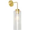 Qazqa laura - Appliques Art déco - 1 luce - L 12 cm - Oro - Art déco - Soggiorno I Camera da letto I Sala da Pranzo I Cucina