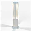 UNIVERSO Lampione Moderno IP65 LED 12W Resa 120W Interruttore Luce CCT 3000K, 4000K, 6500K, Illuminazione Viale, Giardino, Percorso, Lampioncino in Alluminio Pressofuso, H. 60cm 230V (Colore Bianco)