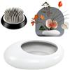 Elifinds Kit rana portafiori, composizione floreale Ikebana, vaso in ceramica a goccia d'acqua e kit vaso con rana portafiori per composizioni floreali (bianco, taglia piccola)