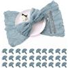 LUBEWISE 30 tovaglioli di garza, 50 x 50 cm, grigio-blu | Tovaglioli in garza bohémien in morbido tessuto di mussola per feste, matrimoni, casa, addio al nubilato