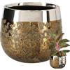 KOTARBAU® Vaso da fiori rotondo in ceramica, effetto specchio, diametro 12,5 cm, altezza 13 cm, 1 pezzo, vaso grande glamour per interni