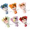 CHENGCKJ 6 mazzi di girasoli lavorati a maglia, piccoli fiori all'uncinetto | Girasole artificiali all'uncinetto, regalo per festival, matrimonio, festa della mamma