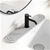 QYRDBGY Tappetino scolapiatti per lavello, ciottoli, in pietra, paraspruzzi, 40 x 10 cm, per lavello Splash Pad Stone Drying Mat Kitchen per cucina e bagno (grigio)