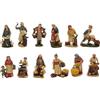 Joy Christmas Pastori Mestieri per Presepe 10 cm in Resina, 12 Pezzi Assortiti - 46002