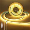 Adiwo Striscia LED COB USB 3 Metri, USB Spina Diretta, CRI 93+ Luci Luminosa Dimmerabili Adesive Luce per Camera Cucina Vetrina da Letto Retroilluminazione TV Casa Decorare, Luce calda