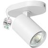 Oktaplex lighting Oktaplex Roma faretto da soffitto orientabile GU10, 1 luce alluminio bianco | Ø 11 cm in alluminio con attacco GU10, per soffitto o parete, design moderno