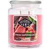Candle-Brothers Candle Brothers, candela profumata grande, in un bicchiere - Anguria fresca - Lunga durata di combustione (80 h) - Con più stoppini - Rosso