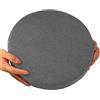 Generic Cuscini per Sedie da Cucina Confortevoli,Cuscino per Sedia Rotondo Diametro 30/35/40/45/50cm,Antiscivolo,Cuscino Rotondo Sedia per Sgabello,Pranzo, Giardino, Ufficio(grigio scuro,30X30x8CM)