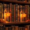 VEEKAY 2 Pezzi Lampadario per Libreria,Vintage Lanterna da Scaffale,Illuminazione Decorativa per Scaffale,Mini Fermalibri Decorativo,per Home Office e Biblioteca